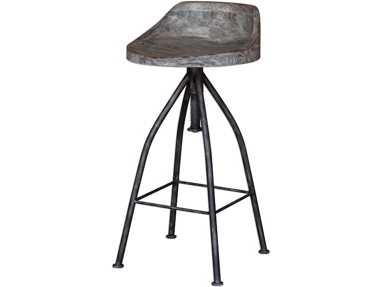 norrwood Uttermost Casual Dining Kairu Wooden Bar Stool 25726 at Norwood Furniture
