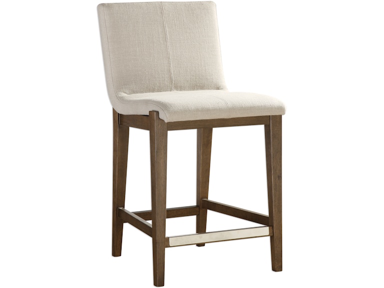 norrwood Uttermost Casual Dining Klemens Linen Counter Stool 23390 at Norwood Furniture