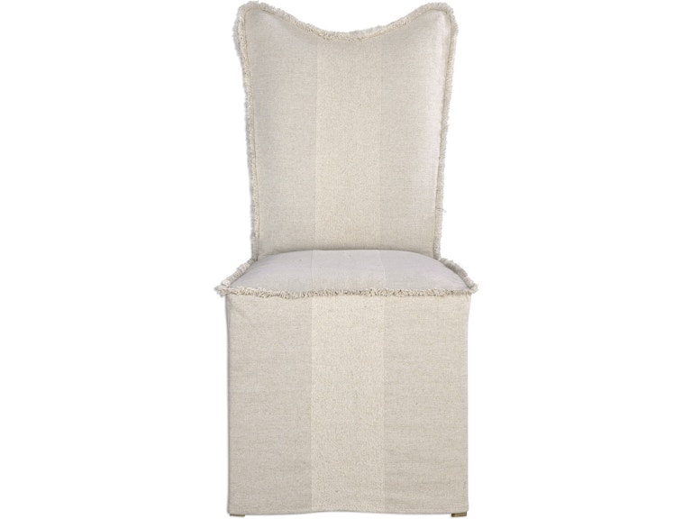 norrwood Uttermost Casual Dining Lenore Armless Chairs Flax Set Of 2 23311-2 at Norwood Furniture