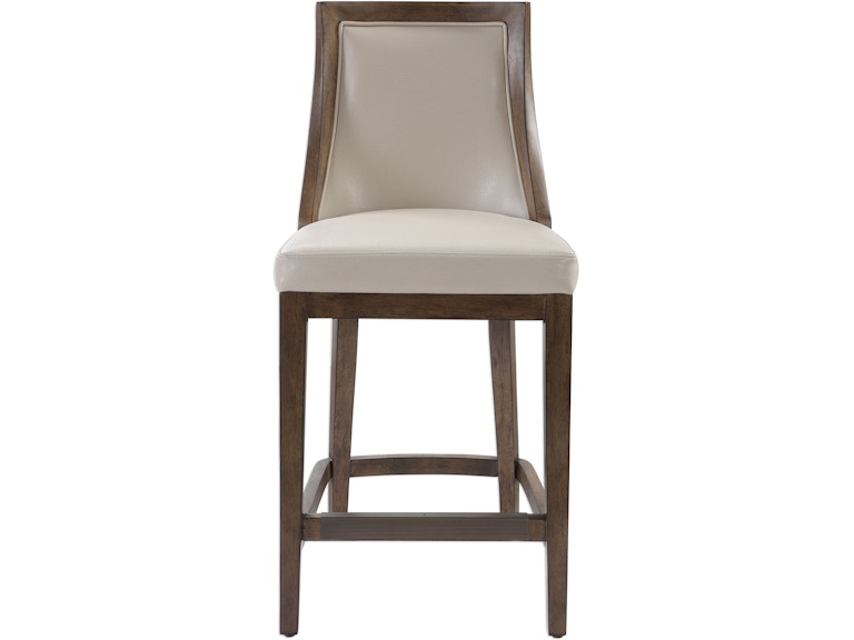 norrwood Uttermost Casual Dining Purcell Leather Counter Stool 23501 at Norwood Furniture