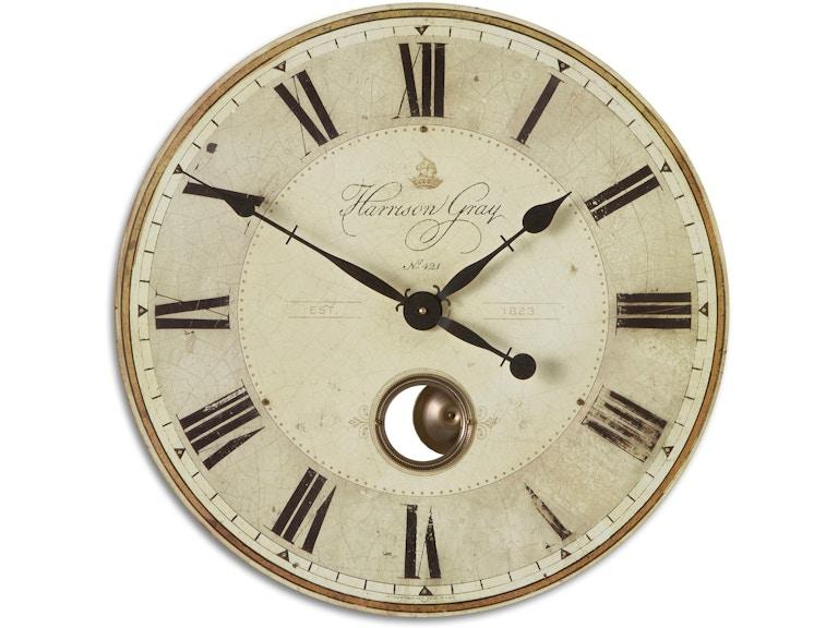norrwood Uttermost Clocks Harrison Gray 23" Clock 06032 at Norwood Furniture