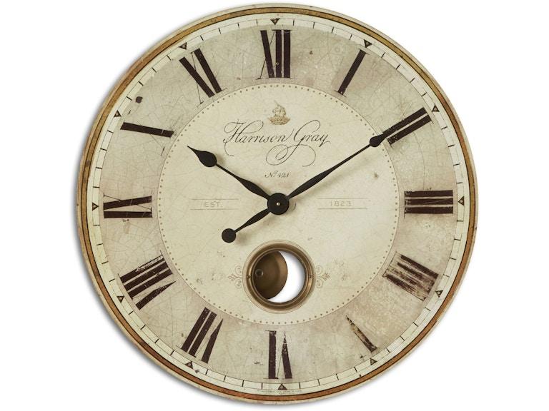 norrwood Uttermost Clocks Harrison Gray 30" Clock 06033 at Norwood Furniture