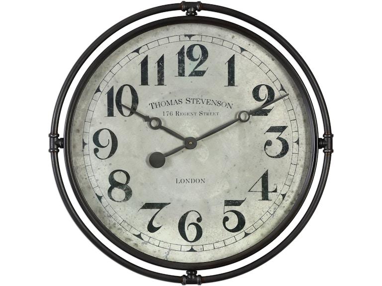norrwood Uttermost Clocks Nakul Industrial Wall Clock 06449 at Norwood Furniture