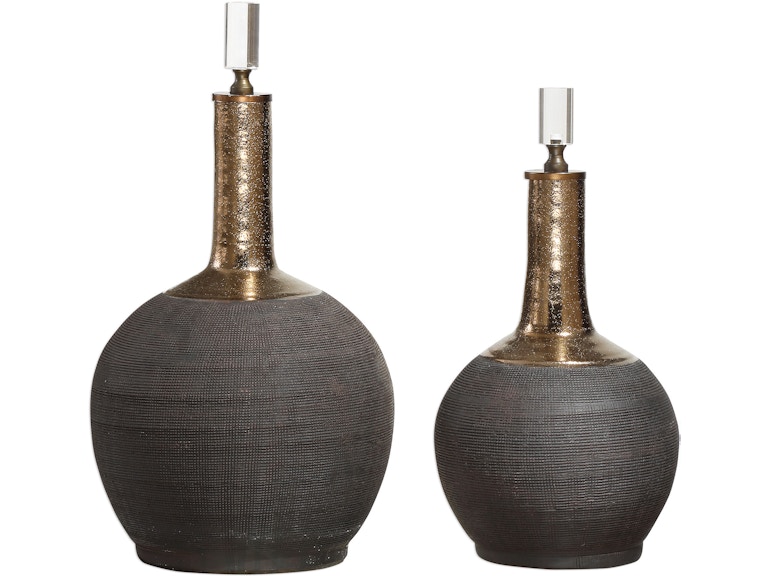 norrwood Uttermost Home Accents Arnav Matte Black Bottles Set/2 18923 at Norwood Furniture