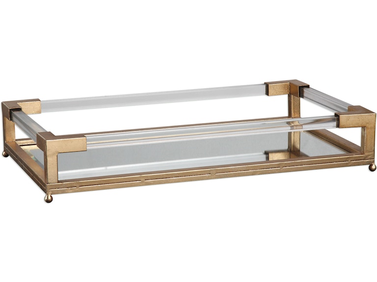 norrwood Uttermost Home Accents Balkan Mirrored Tray 18706 at Norwood Furniture