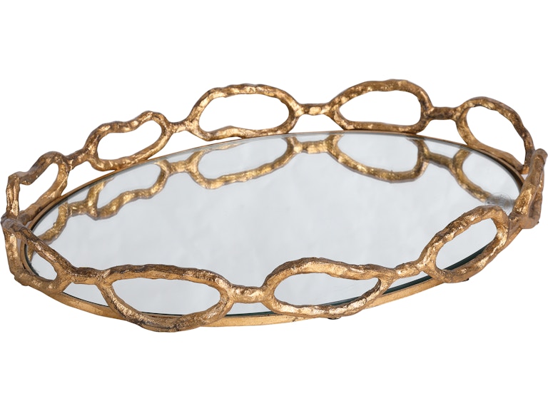 norrwood Uttermost Home Accents Cable Chain Mirrored Tray 17837 at Norwood Furniture