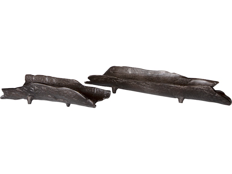 norrwood Uttermost Home Accents Caryn Nickel Trays Set/2 17593 at Norwood Furniture