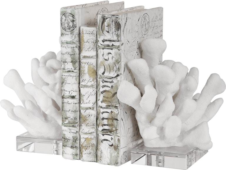 norrwood Uttermost Home Accents Charbel White Bookends Set/2 17549 at Norwood Furniture