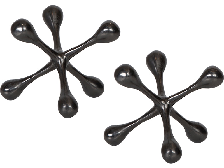 norrwood Uttermost Home Accents Harlan Black Nickel Objects Set/2 17690 at Norwood Furniture