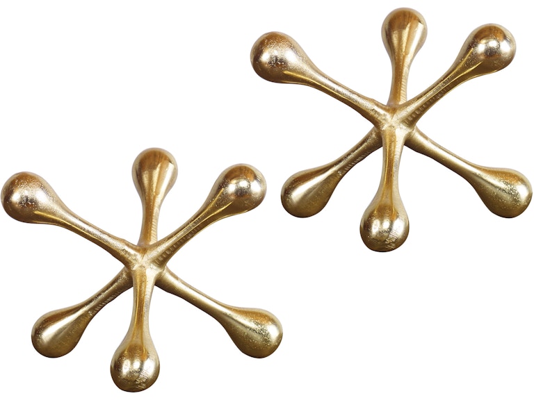 norrwood Uttermost Home Accents Harlan Brass Objects Set/2 18964 at Norwood Furniture