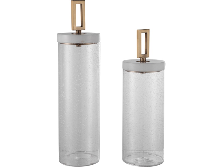 norrwood Uttermost Home Accents Hayworth Seeded Glass Containers Set/2 17545 at Norwood Furniture norrwood Uttermost Home Accents Hayworth Seeded Glass Containers Set/2 17545 at Norwood Furniture