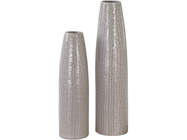 norrwood Uttermost Home Accents Sara Textured Ceramic Vases Set/2 20156 at Norwood Furniture