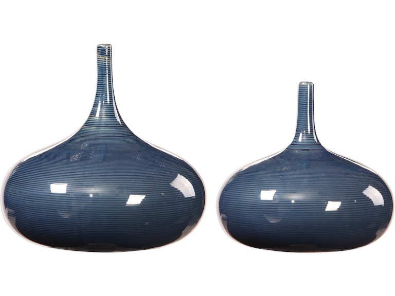 norrwood Uttermost Home Accents Zayan Blue Vases Set/2 18988 at Norwood Furniture