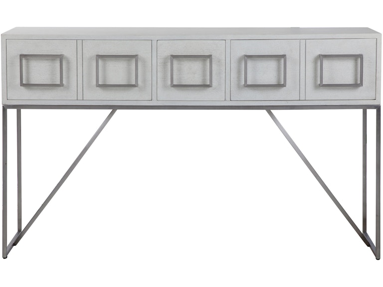norrwood Uttermost Living Room Abaya White Console Table 24954 at Norwood Furniture