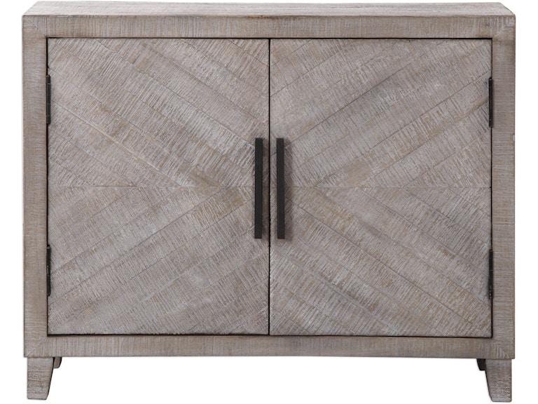 norrwood Uttermost Living Room Adalind White Washed Accent Cabinet 24873 at Norwood Furniture