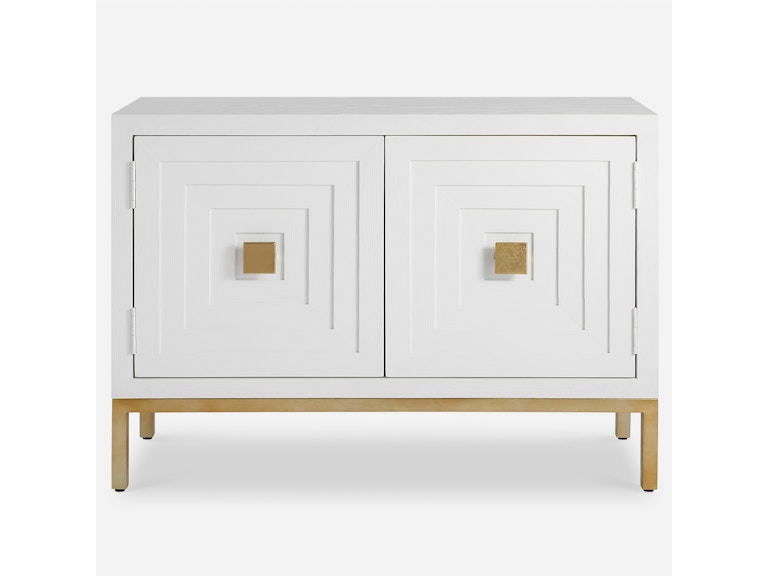 norrwood Uttermost Living Room Aiken White 2 Door Cabinet 50033 at Norwood Furniture