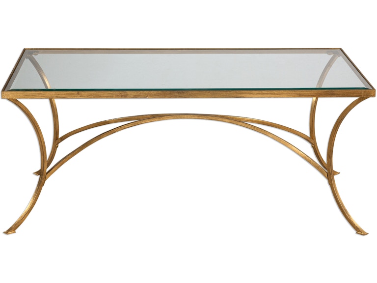 norrwood Uttermost Living Room Alayna Gold Coffee Table 24639 at Norwood Furniture