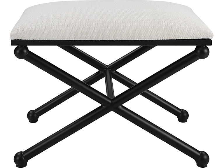 norrwood Uttermost Living Room Andrews White Small Bench 23691 at Norwood Furniture