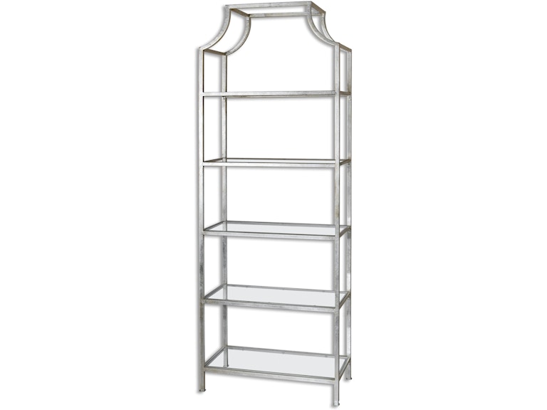 norrwood Uttermost Living Room Aurelie Silver Etagere 24514 at Norwood Furniture