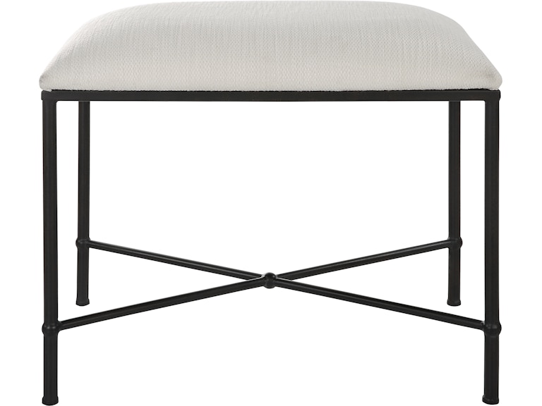 norrwood Uttermost Living Room Avenham Small Black Framed Bench 23680 at Norwood Furniture