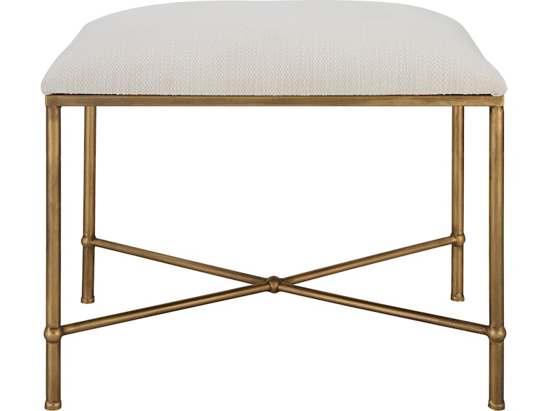 norrwood Uttermost Living Room Avenham Small Gold Framed Bench 23689 at Norwood Furniture
