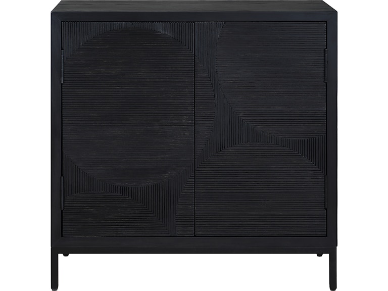 norrwood Uttermost Living Room Beswick Black 2 Door Cabinet 50063 at Norwood Furniture