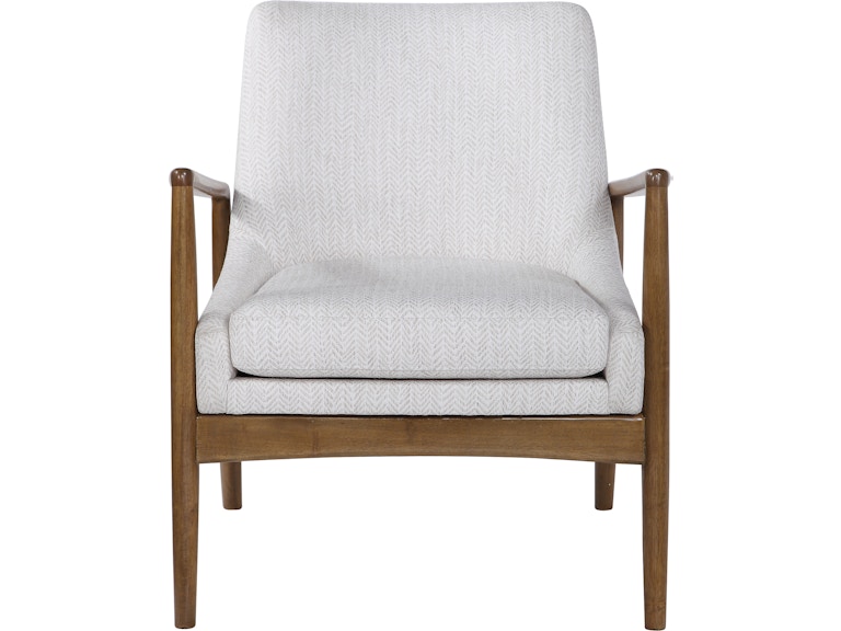 norrwood Uttermost Living Room Bev White Accent Chair 23519 at Norwood Furniture