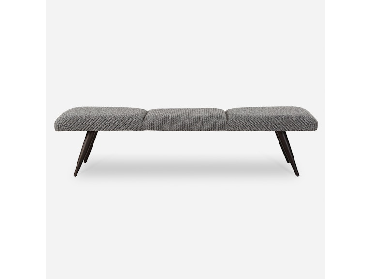 norrwood Uttermost Living Room Bowtie Charcoal Fabric Bench 23849 at Norwood Furniture