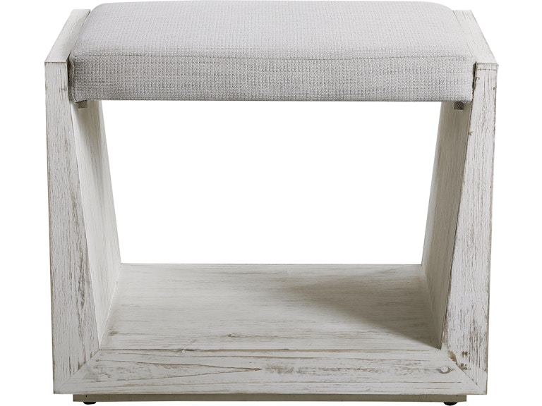 norrwood Uttermost Living Room Cabana White Small Bench 23581 at Norwood Furniture