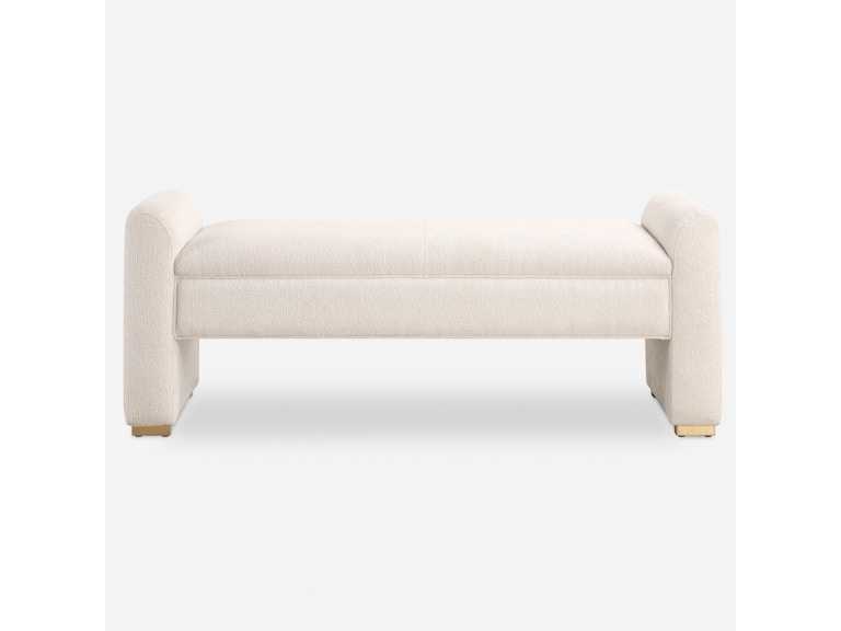 norrwood Uttermost Living Room Caliste Ivory Bench 23887 at Norwood Furniture
