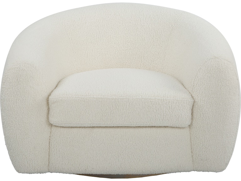 norrwood Uttermost Living Room Capra Art Deco White Swivel Chair 23747 at Norwood Furniture