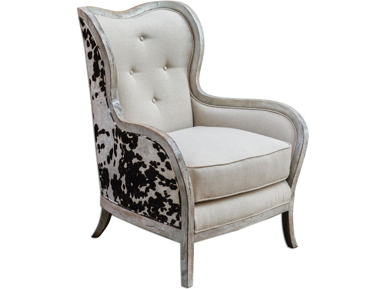 norrwood Uttermost Living Room Chalina High Back Armchair 23611 at Norwood Furniture