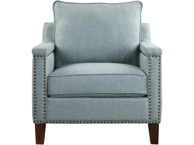 norrwood Uttermost Living Room Charlotta Sea Mist Accent Chair 23381 at Norwood Furniture