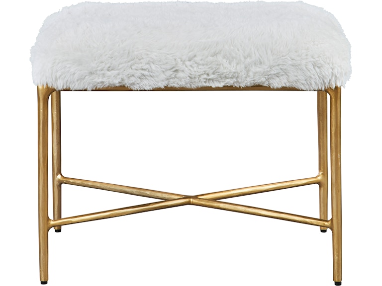 norrwood Uttermost Living Room Charmed Sheepskin Small Bench 23784 at Norwood Furniture