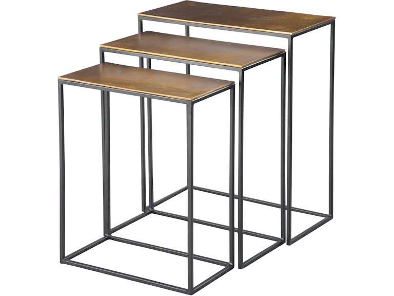 norrwood Uttermost Living Room Coreene Gold Nesting Tables Set/3 25050 at Norwood Furniture