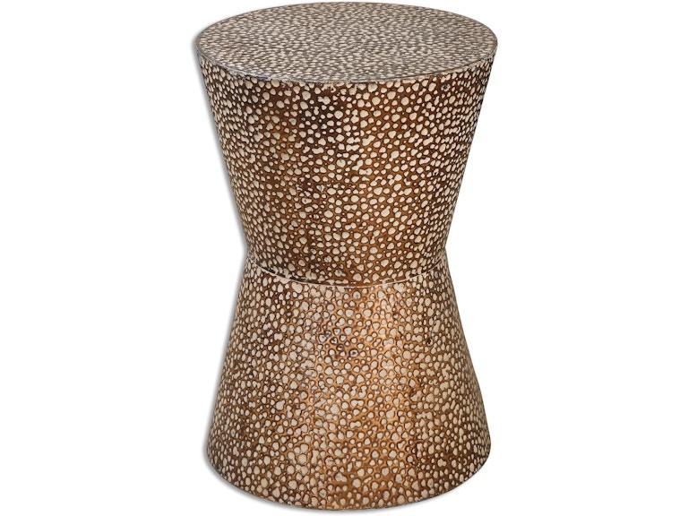 norrwood Uttermost Living Room Cutler Drum Shaped Accent Table 24461 at Norwood Furniture
