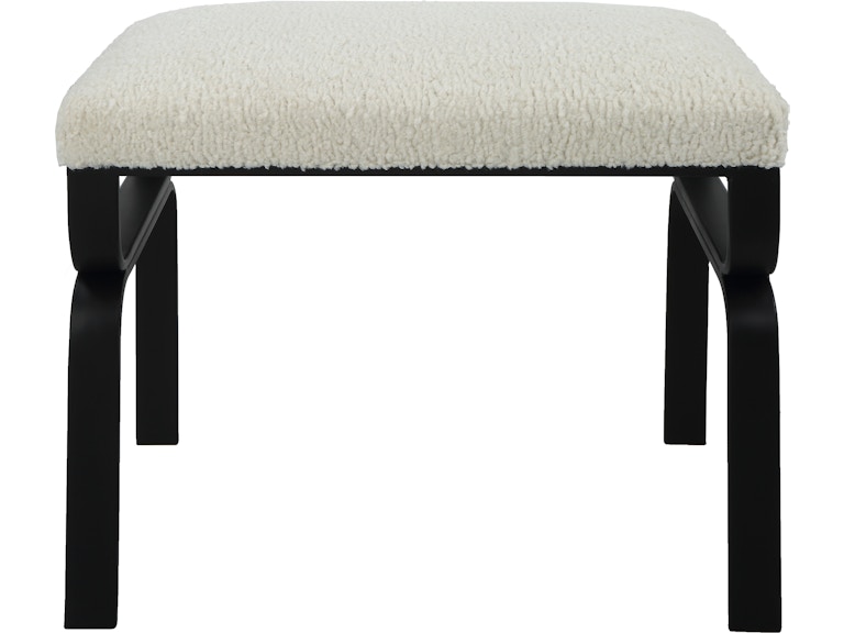 norrwood Uttermost Living Room Diverge White Shearling Small Bench 23749 at Norwood Furniture