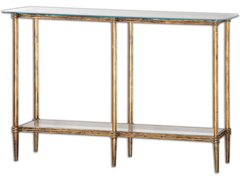 norrwood Uttermost Living Room Elenio Glass Console Table 24421 at Norwood Furniture