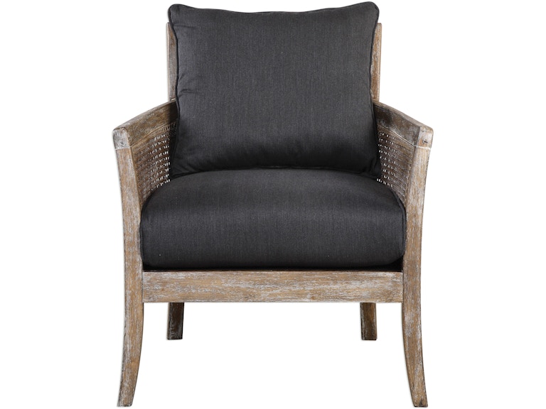 norrwood Uttermost Living Room Encore Dark Gray Armchair 23366 at Norwood Furniture