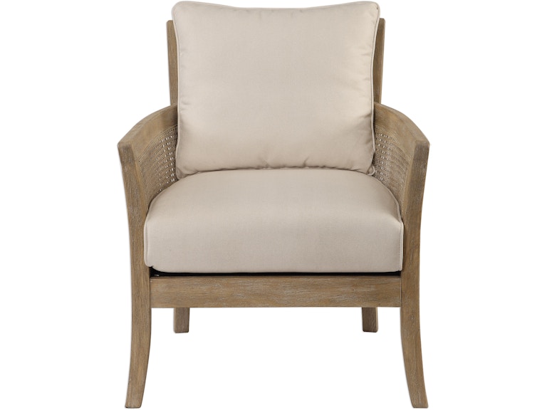 norrwood Uttermost Living Room Encore Natural Armchair 23461 at Norwood Furniture