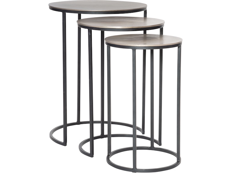norrwood Uttermost Living Room Erik Metal Nesting Tables Set/3 25057 at Norwood Furniture