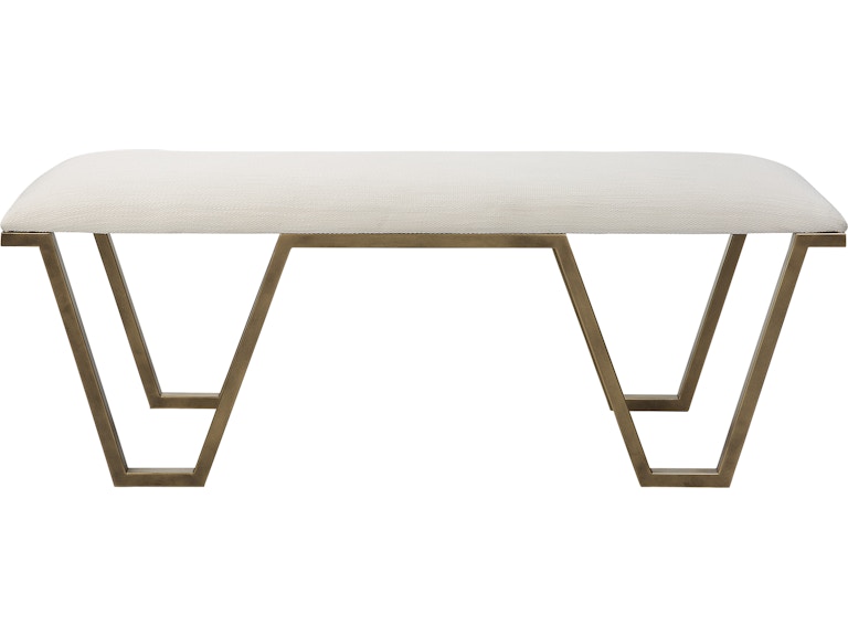 norrwood Uttermost Living Room Farrah Geometric Bench 23676 at Norwood Furniture