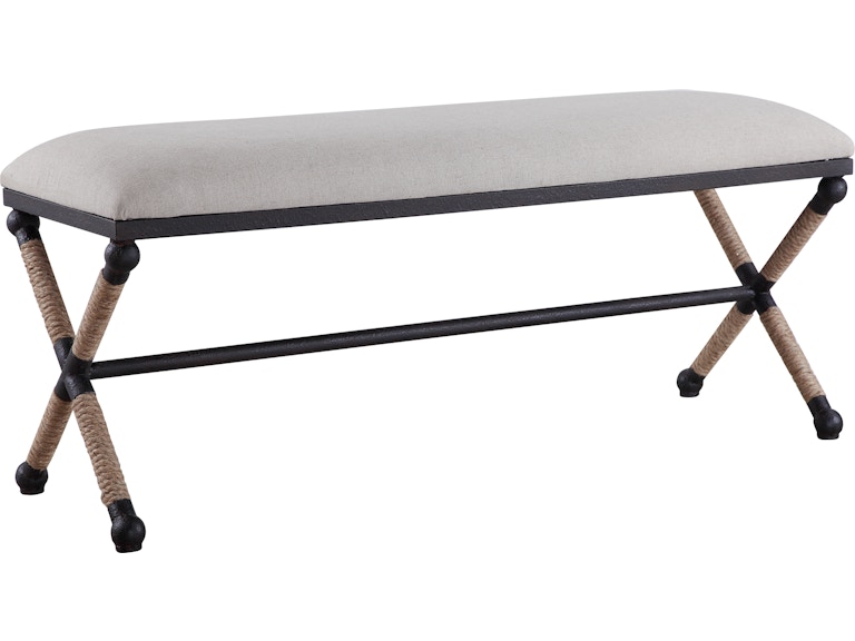 norrwood Uttermost Living Room Firth Oatmeal Bench 23528 at Norwood Furniture