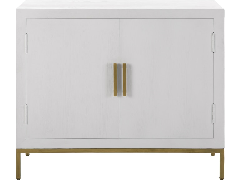 norrwood Uttermost Living Room Front Range White 2 Door Cabinet 24013 at Norwood Furniture