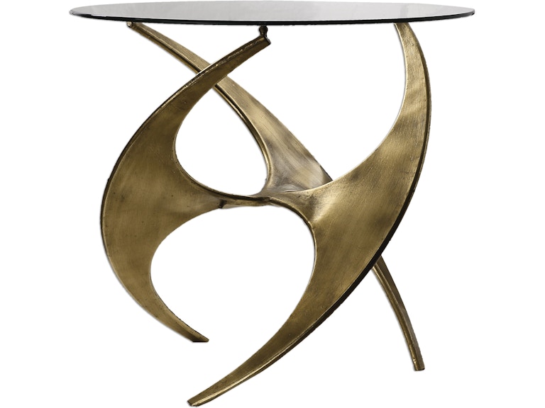 norrwood Uttermost Living Room Graciano Glass Side Table 24516 at Norwood Furniture