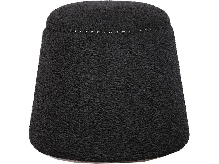 norrwood Uttermost Living Room Gumdrop Black Ottoman 23575 at Norwood Furniture
