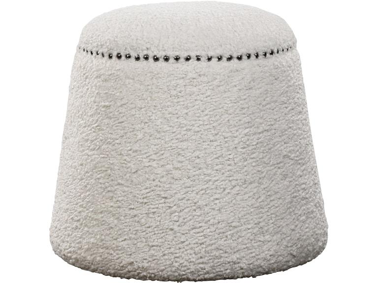 norrwood Uttermost Living Room Gumdrop White Ottoman 23574 at Norwood Furniture