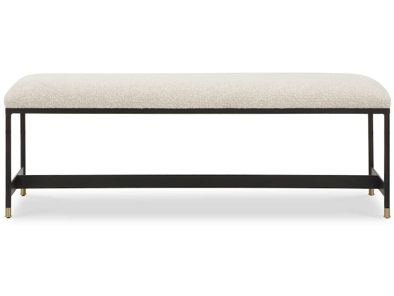 norrwood Uttermost Living Room Halston Upholstered White Bench 23925 at Norwood Furniture