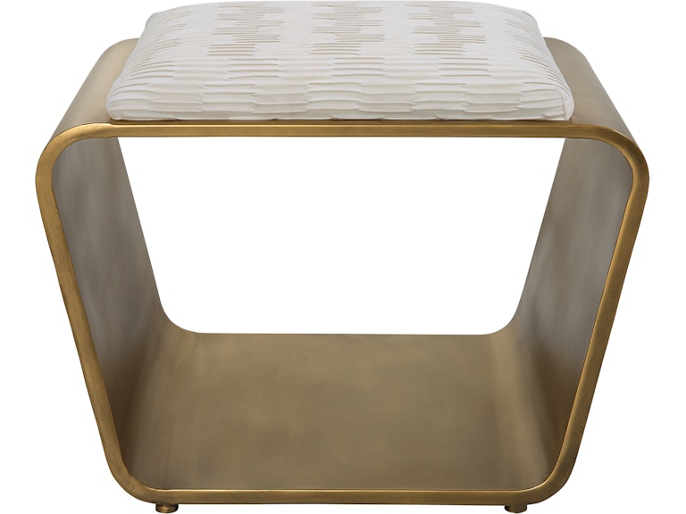 norrwood Uttermost Living Room Hoop Small Gold Bench 23673 at Norwood Furniture