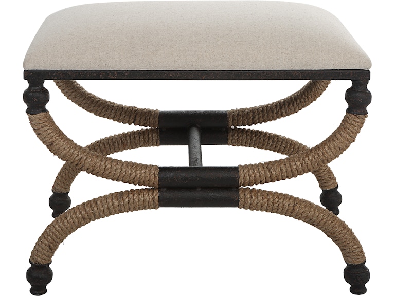 norrwood Uttermost Living Room Icaria Upholstered Small Bench 23741 at Norwood Furniture